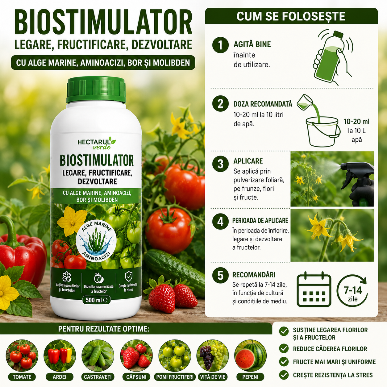 Stimulent Fructificare Legume - 500 ml