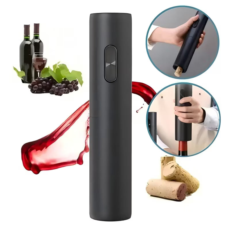 Tirbuson Electric + tăietor de folie, turnător cu aerator, dop de vid