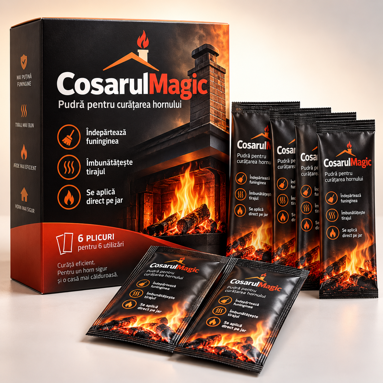 Pudra curatat centrale, sobe, hornuri - CoșarulMagic