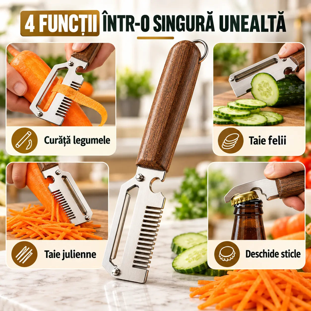 PEELCUT™ 4în1 - Unealta Completă în Bucătărie