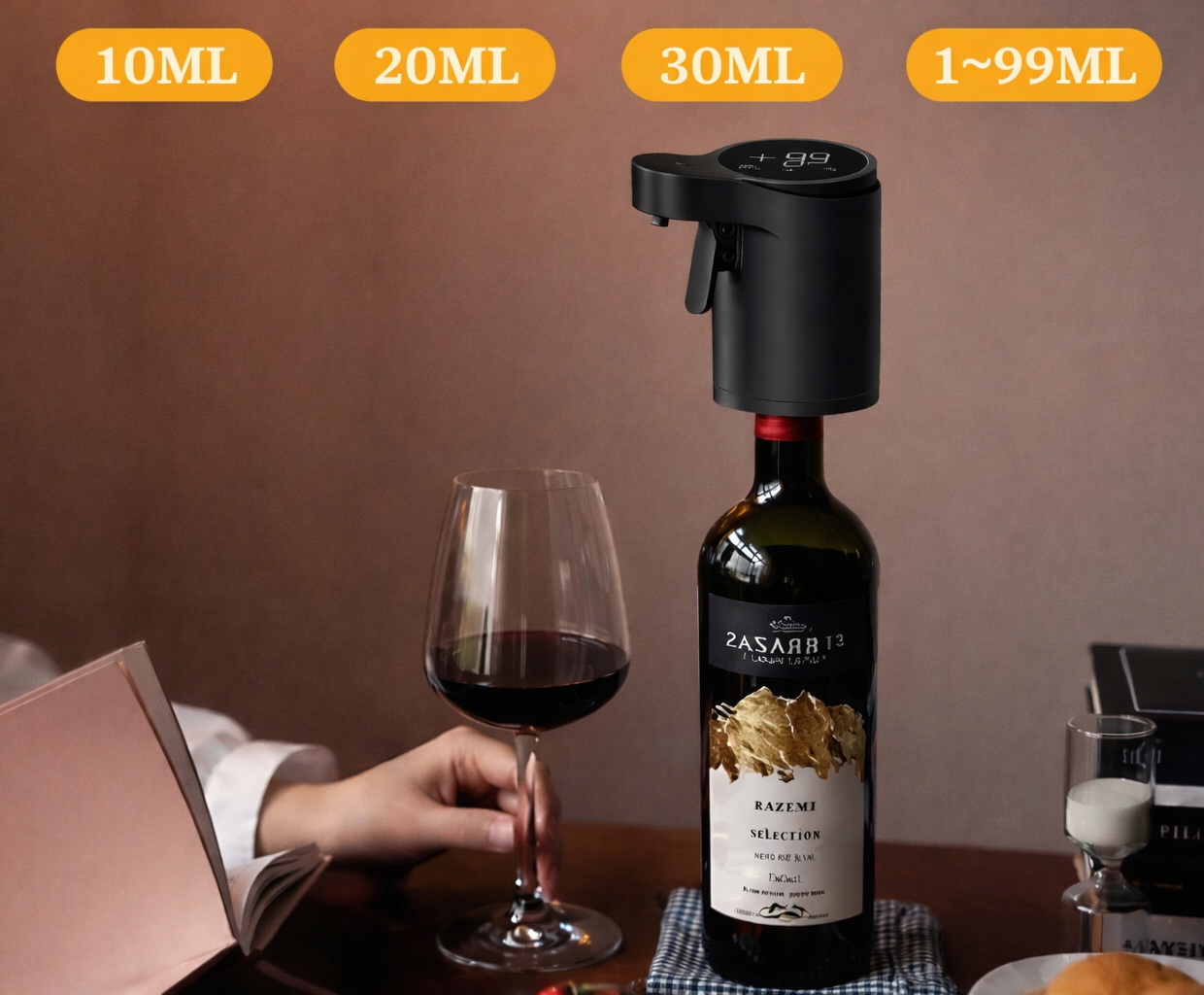 Dozator Inteligent cu decantor si dop, aerare automată pentru orice băutură